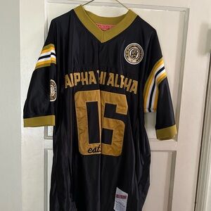 Alpha Black and Gold Striped Jersey
